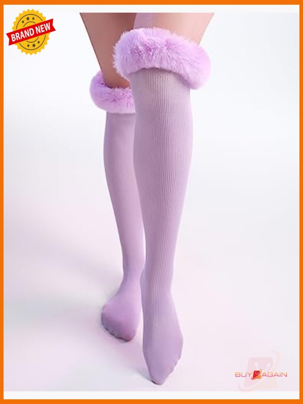 Fluffy Anime Bodysuit Romper Onesie Jumpsuit with Tail Belt Socks - Picture 5 of 6